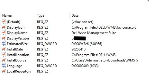 El problema es la presencia en la ruta de registro HKEY_LOCAL_MACHINE\SOFTWARE\WOW6432Node\Microsoft\Windows\CurrentVersion\Uninstall\{[WMS-GUID]}