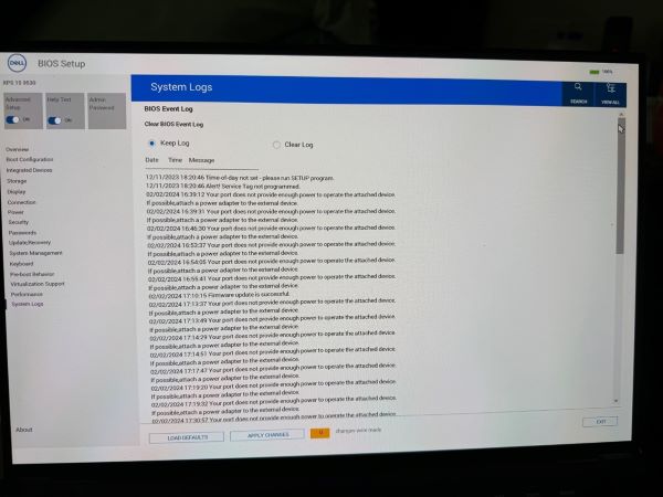 BIOS-hendelse logget når iPhone er koblet til datamaskinen under POST