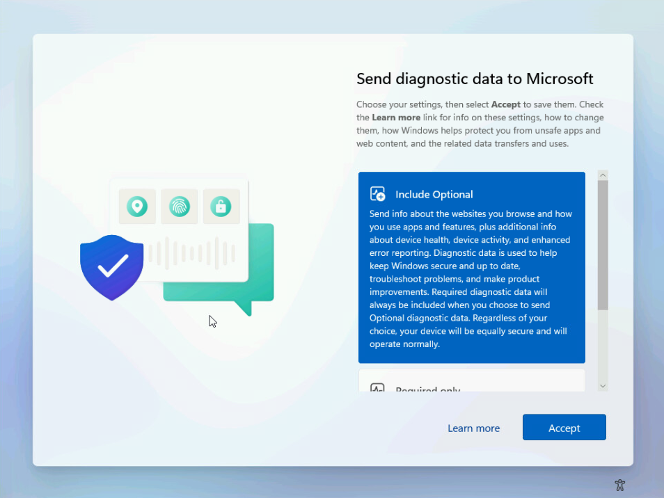 Send diagnostic data to Microsoft