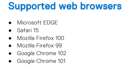 Lijst met ondersteunde webbrowsers