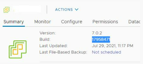 Versión del servidor de Single Sign On