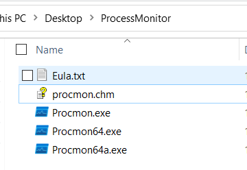 執行 Procmon64 可執行檔 （Procmon64.exe）