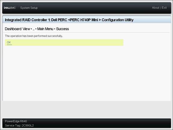Save Log successful OK selection