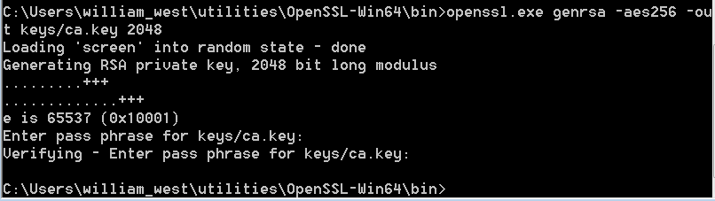 oprettelse af CA Private Key