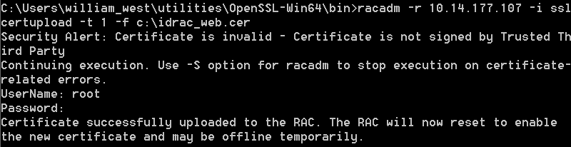 iDRAC로 인증서 가져오기