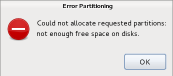 partitioning error message screenshot