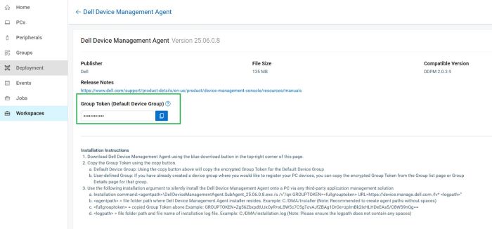Copier le jeton de groupe