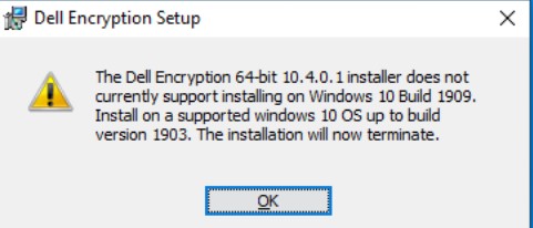 Dell 암호화 메시지