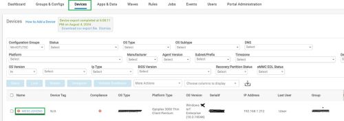 Select the Devices tab