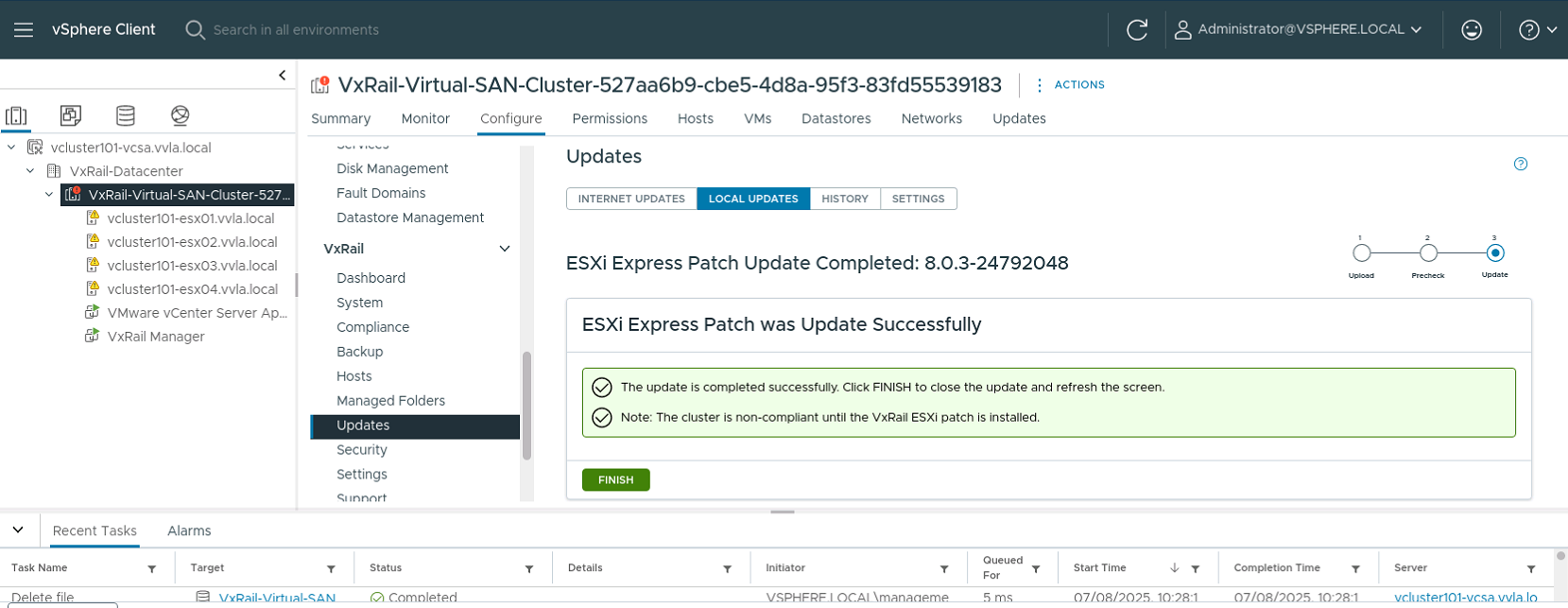 Обновление выполнено