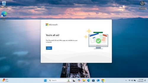Instalator zostanie uruchomiony i powiadomi Cię o zakończeniu instalacji