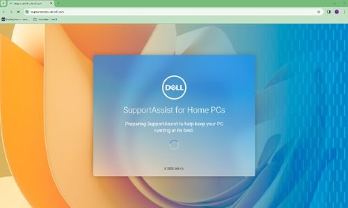 SupportAssist til hjemmecomputere, der åbner i webbrowser
