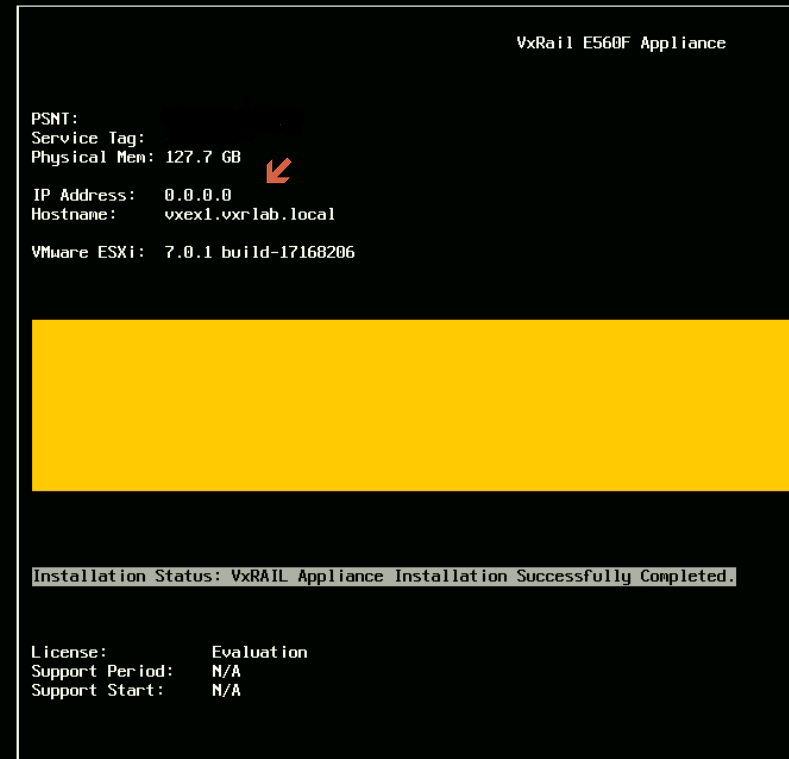 La DCUI muestra direcciones IP con ceros