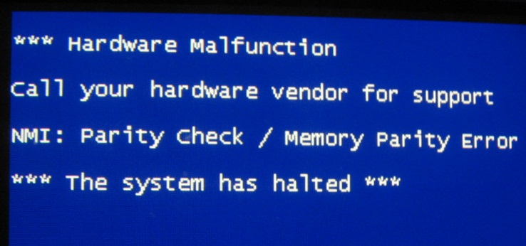 STOP: NMI parity error