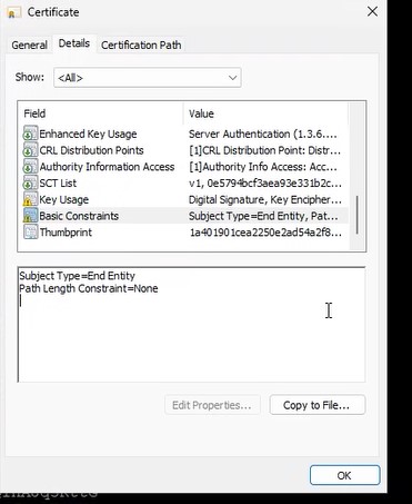 Problematic Certificate