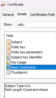Correct CA certificate