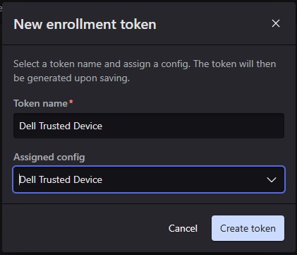 Click Create token