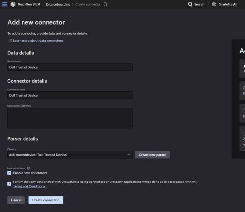 Cliquez sur Créer une connexion