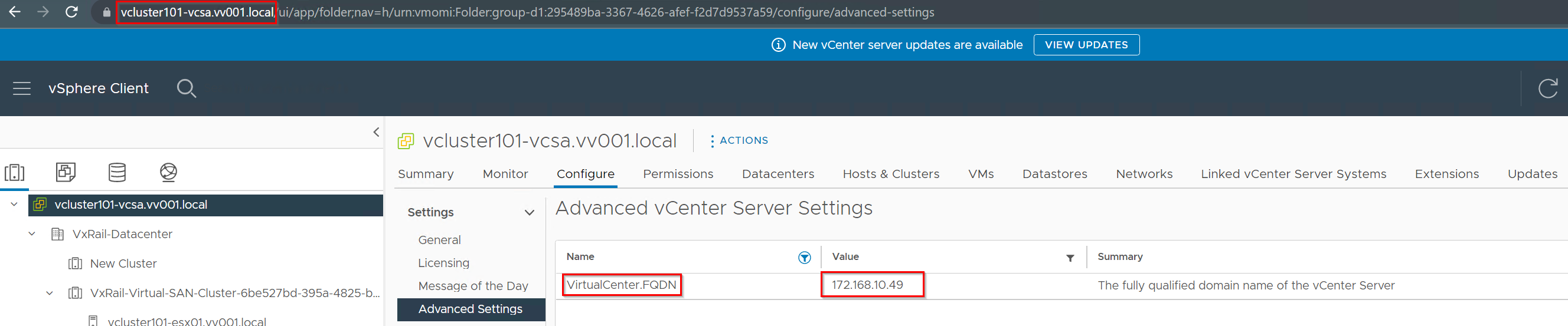 vCenter 和 FQDN 的圖片