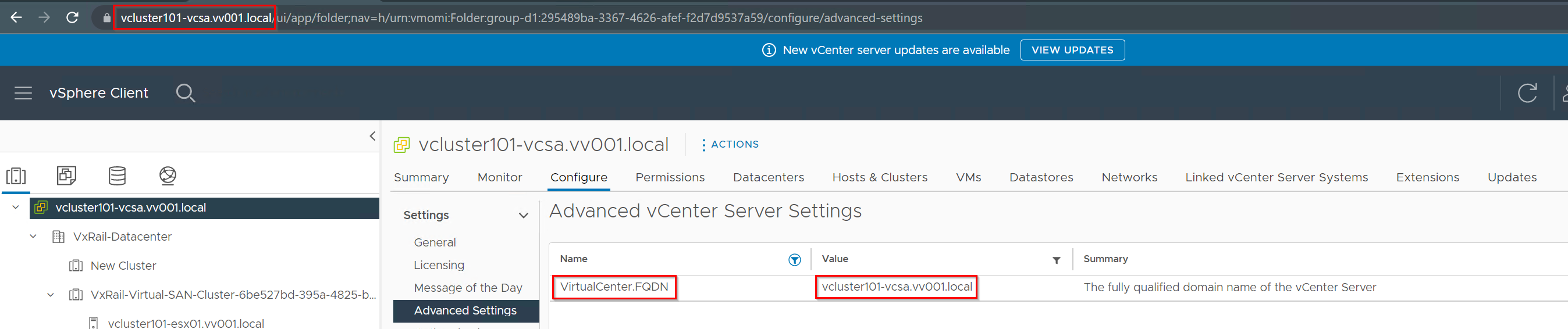 vCenter 和 FQDN 的圖片