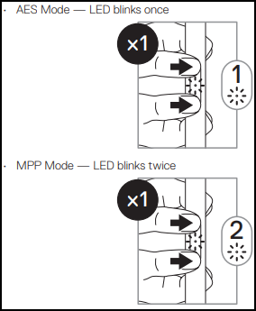 Press both the Bottom Barrel button and Top Barrel button briefly to indicate the current inking mode
