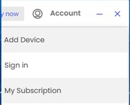 Selezionare Settings e cliccare su My Subscription.