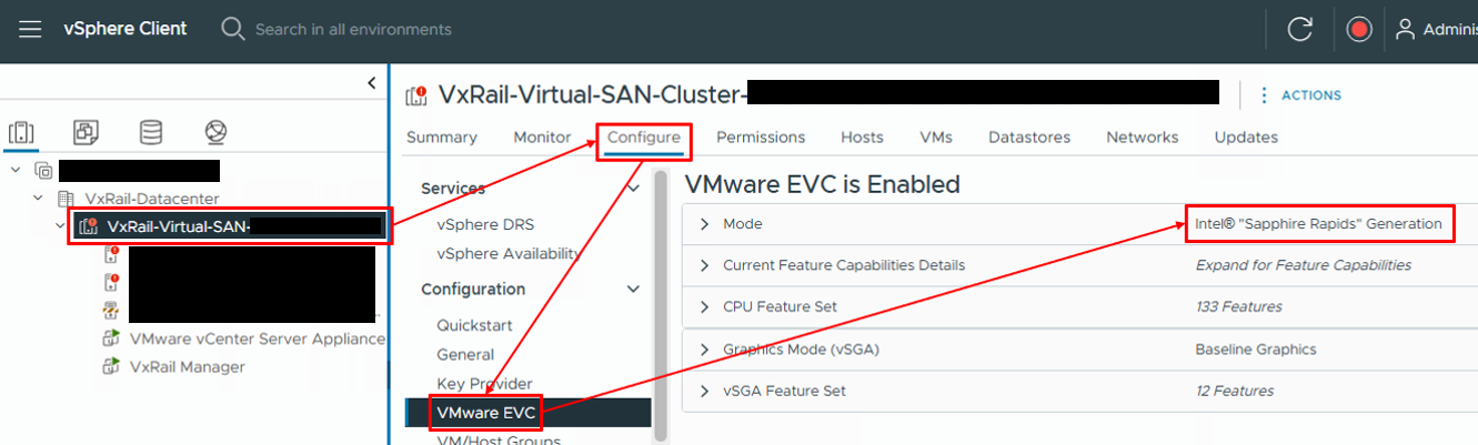 EVC 模式的屏幕截图。