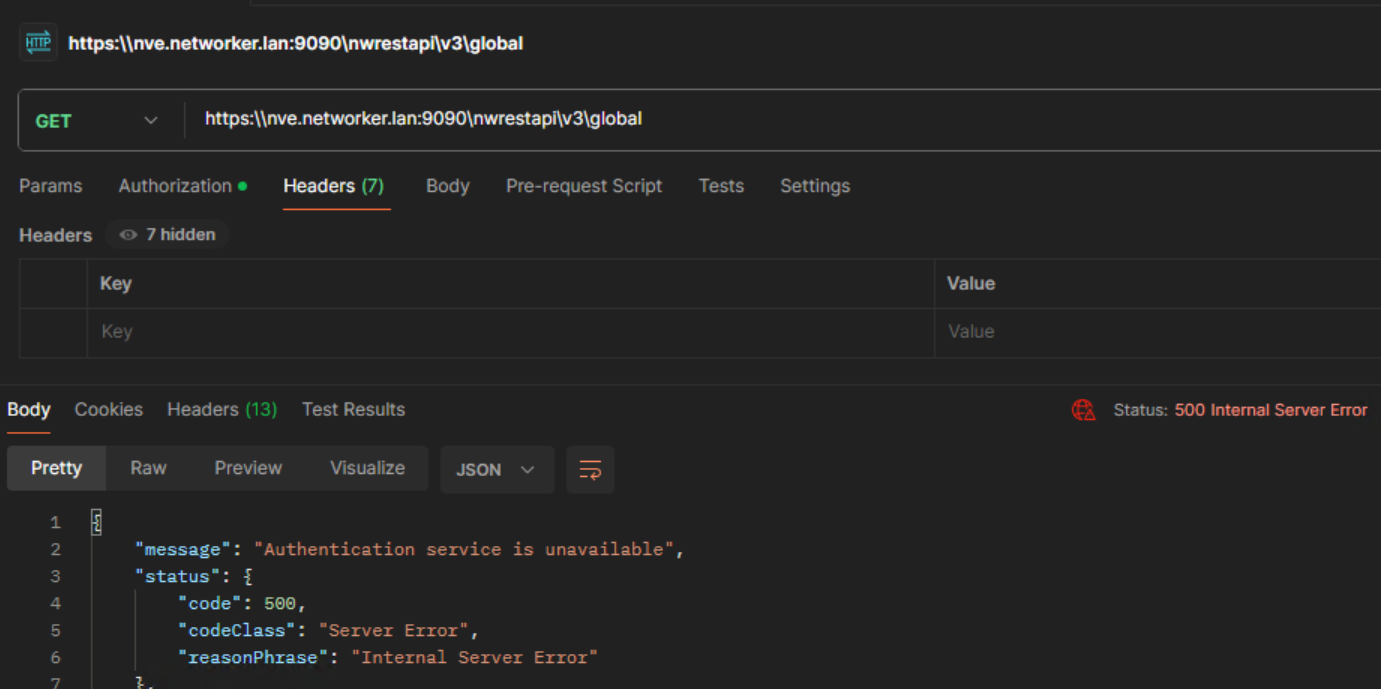 Falha de login do usuário externo da API REST