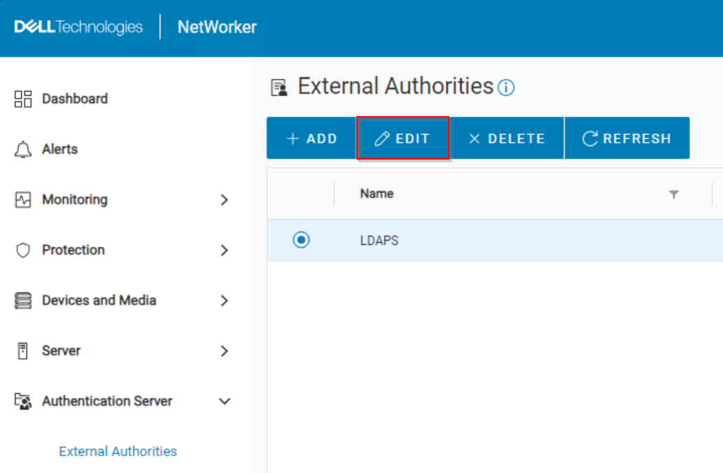 Recursos de autoridad externa de NWUI