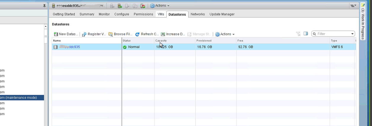VMware 資料存放區