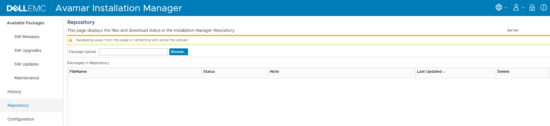 Avamar Installation Manager