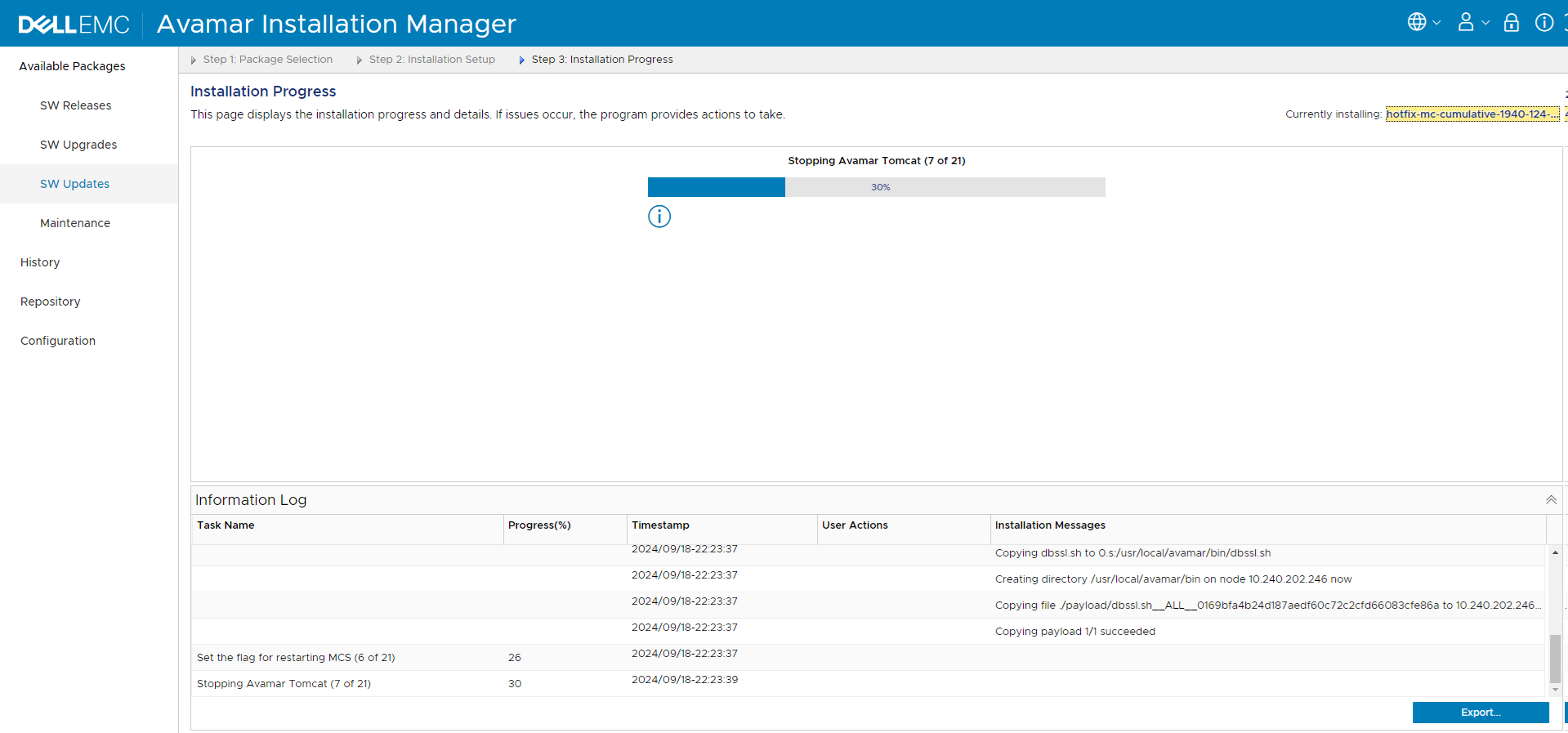 Avamar Installation Manager