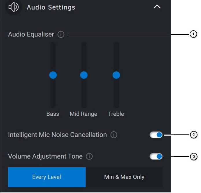 DPMの［Audio Settings］画面