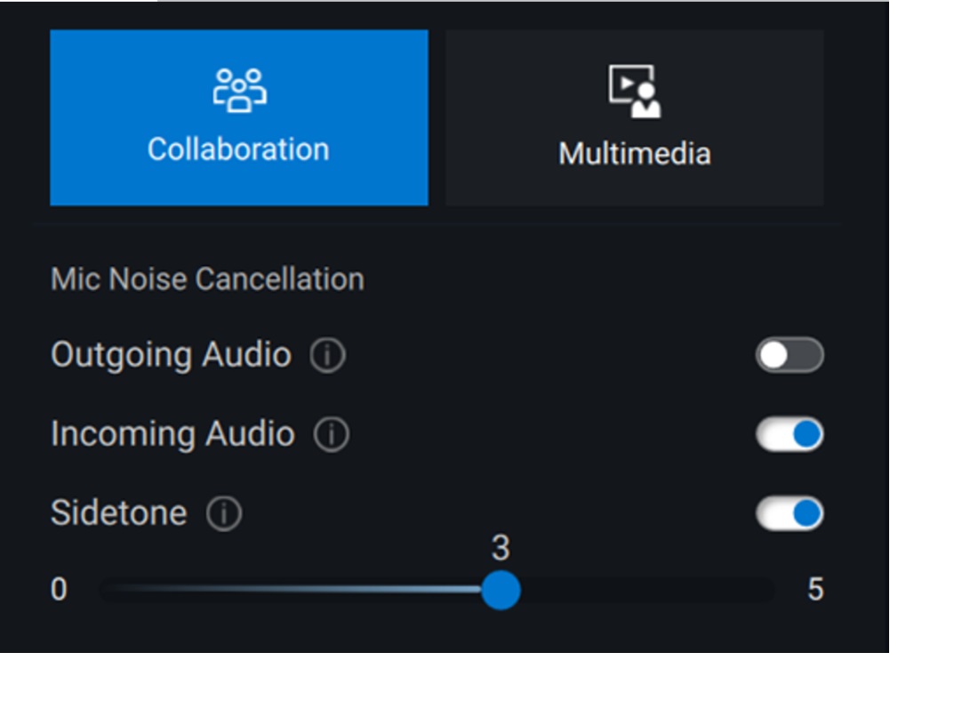 Dell Peripheral Managerの［Collaboration］設定