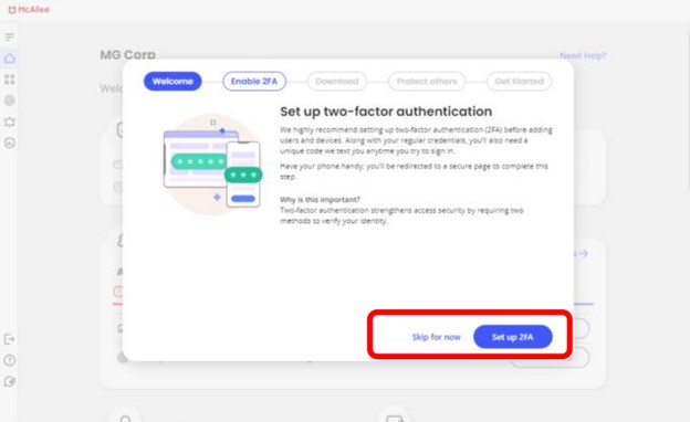 Настройка двухфакторной аутентификации (2FA)