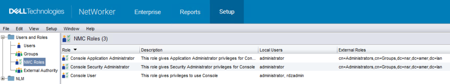 Roller for NetWorker Management Console (NMC)
