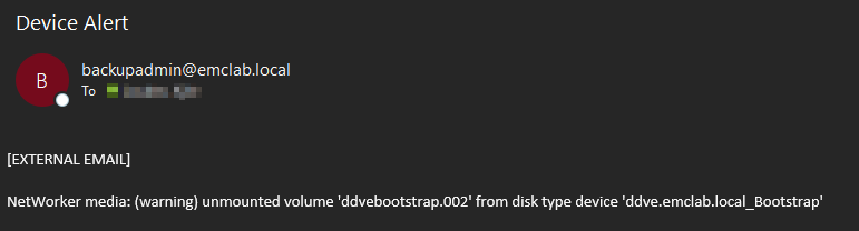 裝置通知電子郵件範例