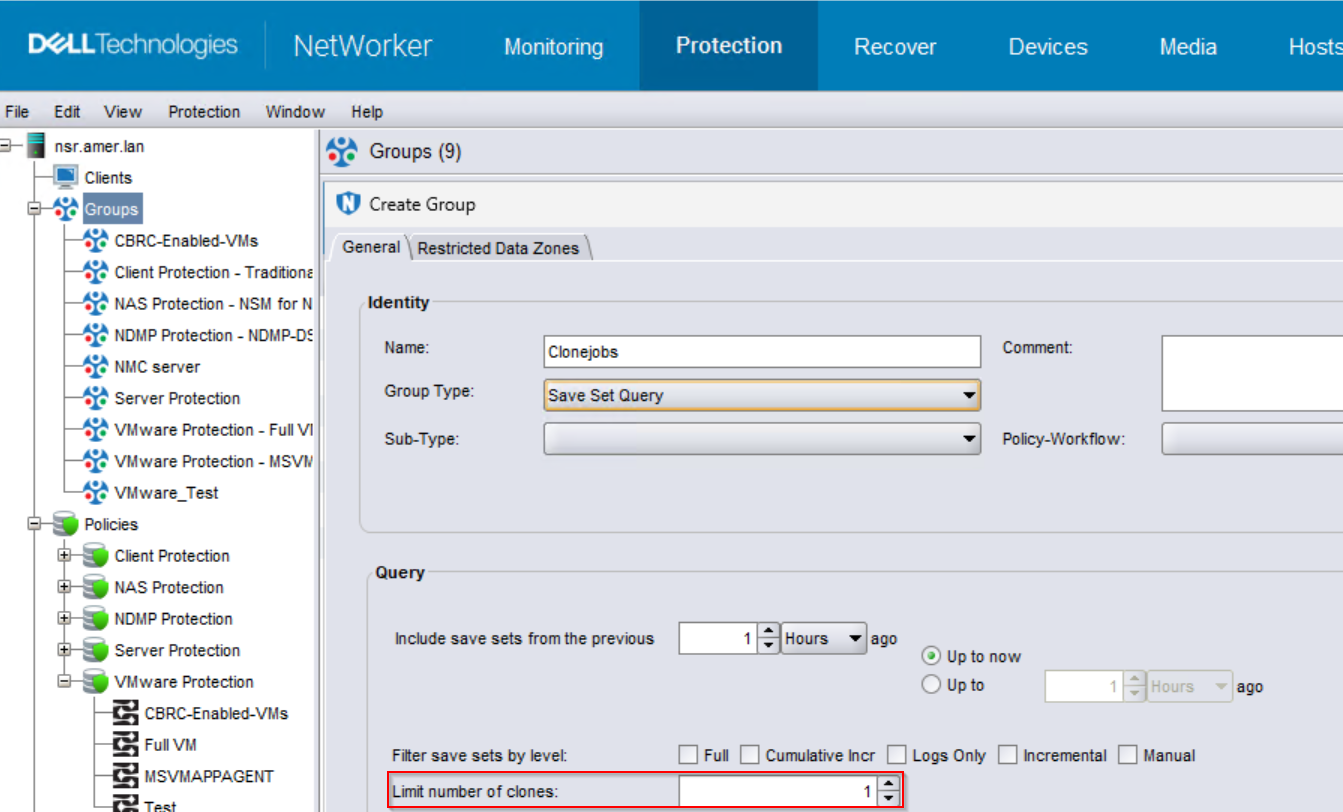 克隆组限制克隆的数量