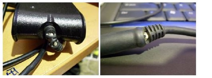 Example of a cut in the cable