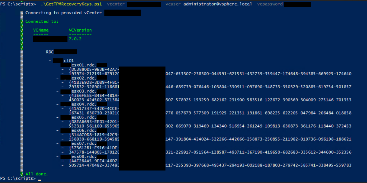 Een voorbeeld voor volledig geconfigureerd cluster