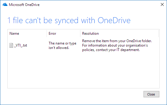 OneDrive-oppløsning