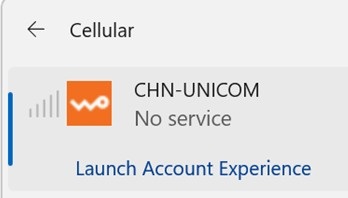 蜂窝显示无服务。