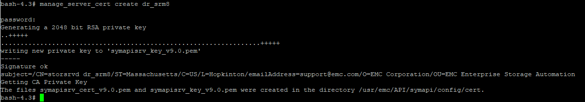 Create a new certificate