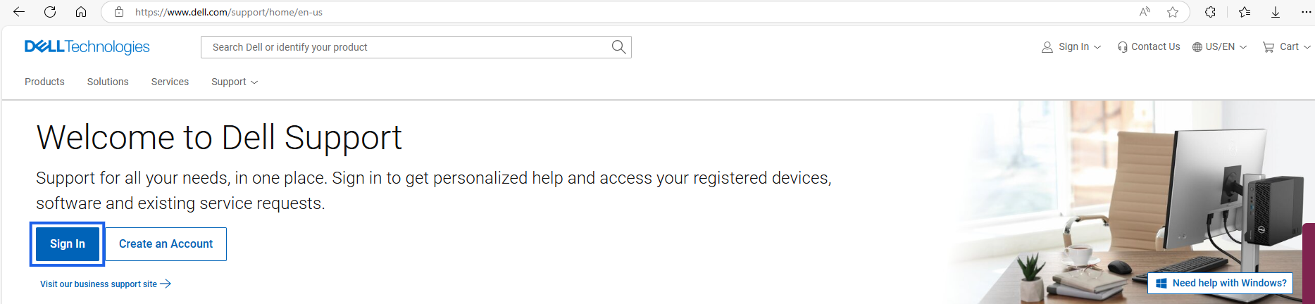 picture providing where to sign in. 