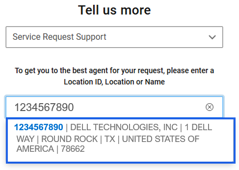 type in Location ID then click appropriate location ID from dropdown