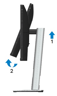 Rotating the monitor of Dell P2222H