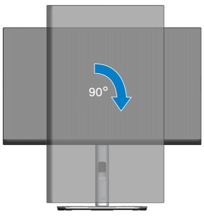 Rotating clockwise on Dell P2222H