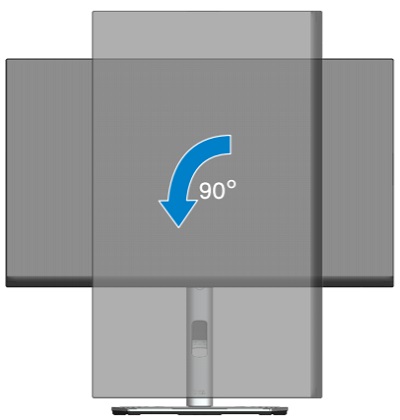 Rotating counterclockwise on Dell P2222H