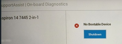 No Bootable Device（无可启动设备）