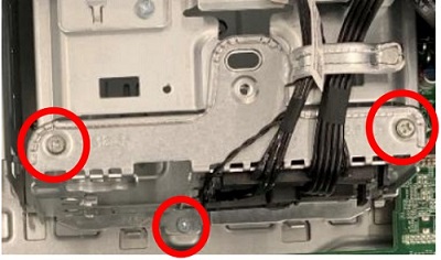 Odšroubujte tři šrouby